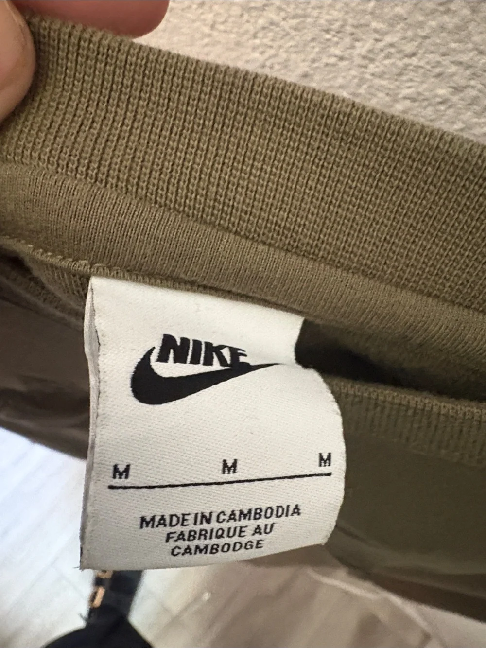Nike Olive Green Logo Crew Sweatshirt
